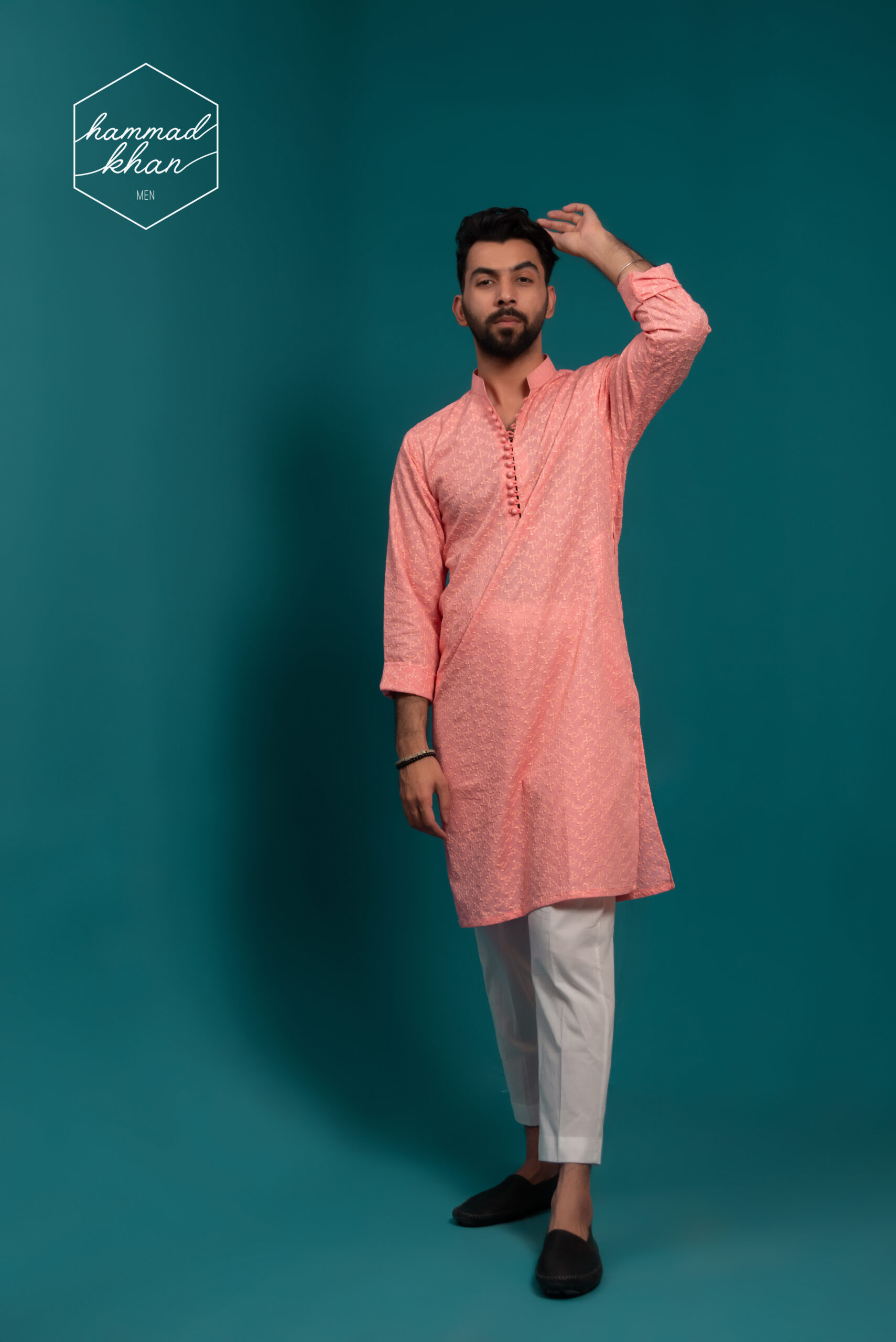 Tea Pink ChikanKari Kurta Only