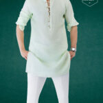 Light Green Cotton Kurta & Trouser