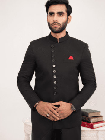 Black Cross Prince Coat For Wedding