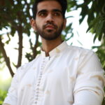 Off White Embroidered Kurta & Trouser (leafy)