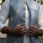 Grey Embroidered Waistcoat