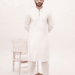 Off White Embroidered Kurta & Trouser (Bunch)