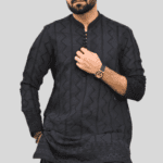 Black Embroidered Festive Kurta Trouser
