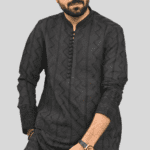 Black Embroidered Festive Kurta Trouser