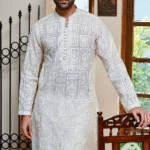 Imperial Off White Embroidered Kurta Trouser for Weddings