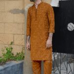 Elegant Mustard Embroidered Kurta Trouser for Weddings