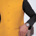 Raw Silk Mustard Waistcoat