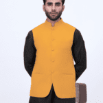 Raw Silk Mustard Waistcoat